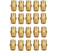 Strumenti compatibili con Nipplo esagonale in ottone, raccordo filettato esterno per tubo in ottone, adattatore rapido per collegare vari tubi da 1/8 BSP a 1/8 BSP, 20 pezzi, raccordi per tubi
