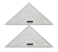 Strumenti da Disegno | 2 Pezzi In Acrilico | 300 mm Righello a Triangolo per Carte Nautiche | Per Mappatura Misurazione Distanza Barche Yachts Navi Insegnamento Ingegneria