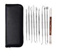 Strumenti da intaglio in acciaio inossidabile, 10 pezzi/set Kit portatile per sculture in metallo Decorazione di gioielli Set di strumenti per intaglio in cera