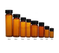 Strumenti da laboratorio e attrezzature Flacone con sigillo in vetro marrone da 1 ml/2 ml/3 ml/5 ml/10 ml/15 ml/30 ml/40 ml/50 ml/60 ml, fiale for campioni di reagenti, tappo a vite in plastica(50ml 1