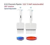 Strumenti da laboratorio - Pipetta multicanale Pipette digitali a volume regolabile Pipetta a 8 canali Pipetta a 12 canali con puntali for pipette(8 channel 0.5-10ul)