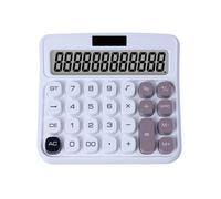 Strumenti Di Calcolo Calcolatrice Ad Energia Solare Con Display A 12 Cifre Adatta For L'ufficio E L'uso Domestico Adatto Per Lo Studio(White)