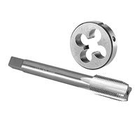Strumenti di filettatura Set di maschi e filiere da 1/2"-24 UNS destro, maschio for filettatura a macchina da 1/2 x 24 UNS e filiera tonda