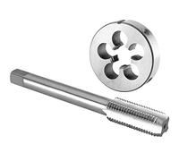 Strumenti di filettatura Set di maschi e filiere da 13/16"-14 UN destro, maschio for filettatura a macchina da 13/16 x 14 UN e filiera tonda