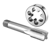 Strumenti di filettatura Set di maschi e filiere da 7/8"-16 UN destro, maschio for filettatura a macchina da 7/8 x 16 UN e filiera tonda