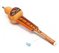 Strumenti di legno Strumenti nazionali Strumento Hulusi Zucca naturale intagliata a mano Zucca Hulusi cinese Flauto di cucurbita Strumento musicale etnico Chiave di C con custodia