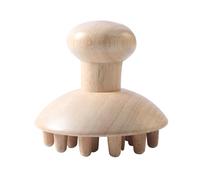 Strumenti di massaggio manuale - Rullo in legno, Massaggiatore a presa tipo fungo, bastone per cellulite | Massaggiatore con digitopressione per collo, schiena, testa e spalle (legno)