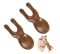 Strumenti di massaggio viso per naso e occhi, 2 pz Strumenti di massaggio in legno Gua Sha Strumento massaggiatore in legno per tutto il viso.