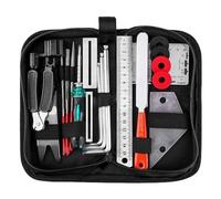 Strumenti di riparazione per chitarra - Calibro di azione a catena, file di incoronazione, kit regola di configurazione | Set di strumenti Luthier completo per la regolazione e la riparazione