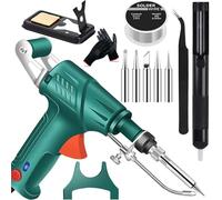 Strumenti di saldatura laser industriali riscaldati internamente, set di pistole per saldatore multifunzione, pistola per saldatura portatile per metallo, saldatore automatico 3 in 1 (verde, calore