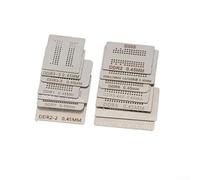 Strumenti di saldatura per reballing, set di stencil per saldatura in acciaio inossidabile, calore diretto con aria calda, per la riparazione di memoria e grafica (20 pezzi)