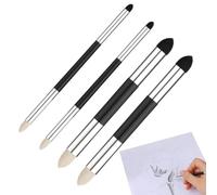 Strumenti Di Sfumatura Per Disegno 4 Pezzi Penna Riutilizzabile A Doppia | Set Di Penne In Spugna Da Sfumatura Artistica Per Schiarire, Illuminare, Disegnare Con Pastelli Ad Olio, Dipingere,
