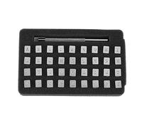 HEEPDD Strumenti di timbratura in Pelle, 36Pcs Alfabeto in Acciaio Legato e Numero Timbro Kit con Maniglia Antiscivolo per DIY Giacca in Pelle Borse Scarpe Cintura Portafoglio