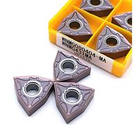 strumenti di tornio, 10PCS 080408 080404 MA VP15TF US735 UE6020 Inserti in metallo duro Utensile for tornitura esterna Utensili for tornio in metallo(WNMG080408 MA US735)