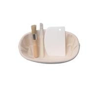 Strumenti for la cottura Fermentazione dell'impasto Cestini for lievitazione del pane for panettieri professionisti e casalinghi in rattan con lievito madre(Oval 4pcs Set-XL)
