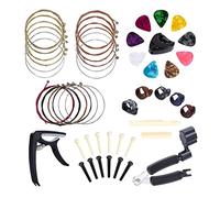 Strumenti liutaio 49pcs / Set Kit Di Riparazione Della Chitarra Kit Guitar Strings Seleziona Bone Bridge Picks Holder 3 In 1 Strumento Di Manutenzione Della Chitarra