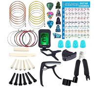 Strumenti liutaio Guitar Tool Changing Kit Strings Scegliere Capo Pick Puntino Tuner Bridge Pins Thumb Binger Picks Accessori Kit