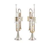 Strumenti Musicali A Tromba Professionale In Ottone Placcato Argento Di Qualità, Tromba In Si Bemolle, Con Custodia In Pelle