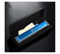 Strumenti musicali armonica a bocca professionale 28 fori ottava tremolo armonica C Tune(Blue)