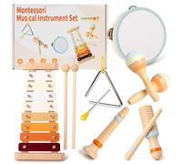 Strumenti Musicali Bambini, Set Strumenti Musicali Percussioni Giocattolos In Legno, Montessori Strumenti Musicali Percussioni Giocattolos, Legno Bambini Strumenti Musicali 3 4 5 6 Anni