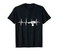 Strumenti musicali Battito cardiaco Linea del cuore Maglietta