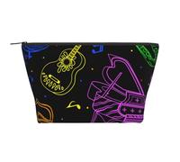 Strumenti musicali Colori al neon, Borsa da toilette Borsa per trucco Borsa per cosmetici Borsa da toilette da viaggio portatile