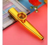 Strumenti Musicali Kazoos, Kazoo in Lega di Alluminio Squisito Blu, Strumenti Musicali Kazo Multi -colori per Bambini a Prezzo per la Festa Riempitivi per Sacchetti (GOLD)