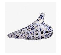 Strumenti Musicali Ocarina In Porcellana Bianca Blu Ocarina Dolomite Professionale Fatta A Mano 12 Fori (Color : Bass C)