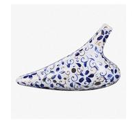 Strumenti Musicali Ocarina In Porcellana Bianca Blu Ocarina Dolomite Professionale Fatta A Mano 12 Fori (Color : Alto C)