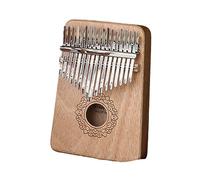 Strumenti musicali per pianoforte portatili a 17 chiavi portatili con manuale, lettino, martello a sintonizzazione, borsa di lino in mogano naturale per pianoforte p B