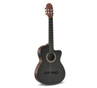 LUTHIER MANUEL RODRÍGUEZ - Chitarra acustica elettrica Caballero Principio - Black Top Cut - Coperta in abete massello nero - pavimento/telaio Sapelli mogano - ETC-4 Preamp - CA-PM SB