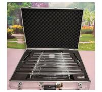 Strumenti per Arpa, Canto Al Cristallo Di Quarzo, Chiave Di Do 8 Note Do5 Re5 Mi5 Fa5 Sol5 La5 Si5 Do6, Con Custodia in Allumina E 2 Bacchette Di Cristallo transparentcolor-440hz