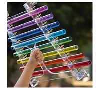 Strumenti per Arpa, Canto Al Cristallo Di Quarzo, Chiave Di Do 8 Note Do5 Re5 Mi5 Fa5 Sol5 La5 Si5 Do6, Con Custodia in Allumina E 2 Bacchette Di Cristallo Multicolor-440hz