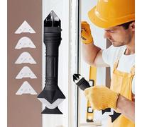 Strumenti per calafataggio in silicone 3 in 1 con acciaio inossidabile, strumenti per calafataggio in silicone per l'applicazione di levigatura e rimozione del calafataggio in cucina, bagno e
