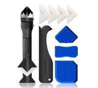 Strumenti per Calafataggio Silicone Kit, Preciva 5 in 1 Raschietto Spatola per Sigillante, per Silicone Sigillante Applicatore di Rimozione Raschietto in Silicone，per Finestra,Cucina,Bagno