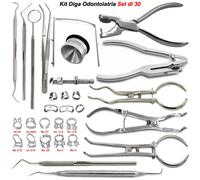 Strumenti per Diga Kit Endodonzia Restauro Dentale Pinza per i Morsetti Uncini