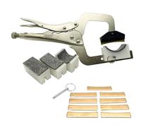 Strumenti Per La Costruzione Della Chitarra Strumento Di Inserimento Della Pressa Per Tasti Portatile Con 9 Inserti A Raggio Set Di Riparazione Leva Di Rilascio Supporto Per Il Collo(Tool and 9 Insert