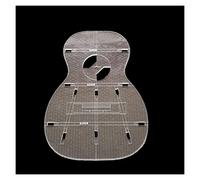 Strumenti per la creazione di chitarra Modello per ukulele da 66 cm Piccola chitarra a quattro corde Stampo Forma Foro sonoro Posizione fascio sonoro Legno acrilico (colore: 1)