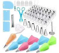 Strumenti per la decorazione di torte, sacchetti per pasticceria, set di punte per glassa, cupcake, biscotti, fondente, pasticceria, supporto riutilizzabile