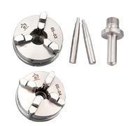 Strumenti per la lavorazione del legno 3-Jaw 4-Jaw Lathe Chuck Kit 50/65/80 Woodworking Chuck Connecting Rod Wood Turning Chuck for Mini Lathe Electric Hand Drill (Color : 65 3 jaw 8mm rod)