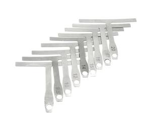 strumenti per la riparazione di chitarre 9 Pezzi Calibro Per Raggi Per Chitarra A Forma Di T Righello Misura Per Tastiera Strumento Per Liutaio Tasti Per Collo