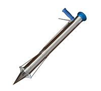 Strumenti per la semina con manico, Seminatrice manuale da giardino in acciaio inox, spandiconcime, trapiantatrice, 92x11,5 cm, maniglia singola o doppia(Single)