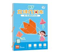 Strumenti per l'apprendimento della geometria, libro di apprendimento della geometria 3D con cordino, materiale didattico educativo per scuola a casa, per bambini, ragazze, ragazzi e bambini