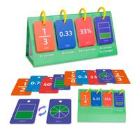 Strumenti per l'apprendimento delle frazioni per la scuola elementare, cerchi delle frazioni, tabelle di percentuali e decimali, giochi matematici per bambini, adatti per l'istruzione matematica domes