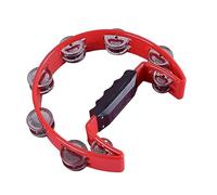 Strumenti per L'esecuzione Tamburello Strumento Musicale Mezza Tamburelli per Adulti, Adolescenti per Concerti, Corsi Di Musica(Giallo)