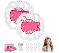 Strumenti per lo styling con diamanti glitter Set per lo styling di pietre preziose per capelli, con 24 dischi di gemme, 360 diamanti, Stampino per gemme per capelli riutilizzabile (2pcs)