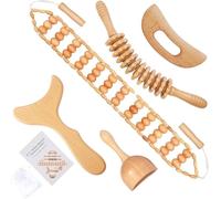 Strumenti per massaggi per terapia del legno, massaggiatore per drenaggio linfatico, kit per maderoterapia, massaggiatore in legno per scolpire il corpo, per alleviare il dolore muscolare
