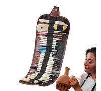 Strumenti per Modellare Argilla - Kit di Strumenti per Ceramica e Scultura con Borsa,36 Pezzi Kit per Disegno Puntinatura Sagomatura e Modellatura di Ceramica per Principianti Adulti Bambini