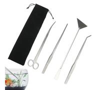 Strumenti Per Piante D'Acquario,Lunghe in Acciaio Inossidabile Anti-Ruggine | Spatola Per Alghe Per Acquario E Vasca Per Pesci,Per Taglio, Manutenzione E Dettaglio In Acqua E Salata Per Ufficio,