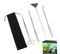 Strumenti per Pulizia Acquario - Pinze Per Pulizia Anti-Ruggine,Spatola Per Alghe Per Acquario E Vasca Per Pesci | Per Taglio, Manutenzione E Dettaglio In Acqua E Salata Per Ufficio,